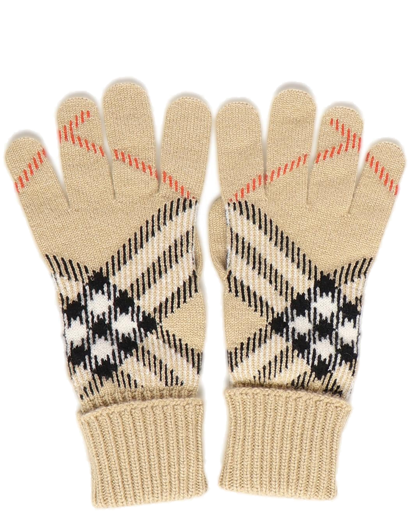 Оригінальна Guanti In Misto Cashmere Check Burberry