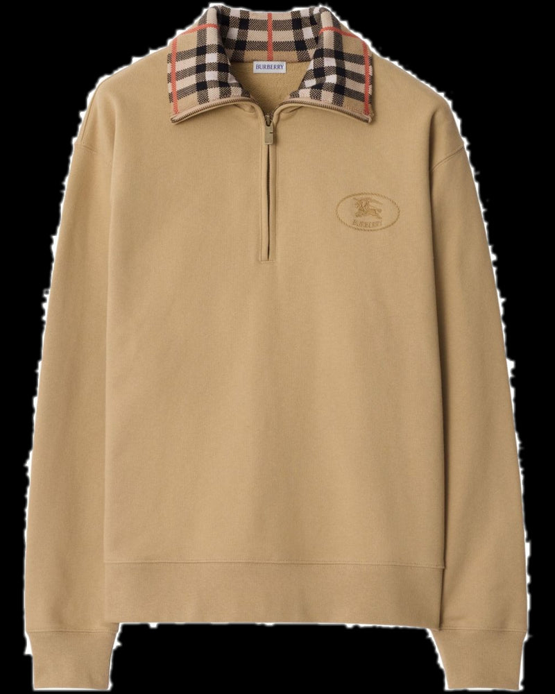 BG_REMOVED_CATALOG_Check Collar Half-zip Sweatshirt - BURBERRY