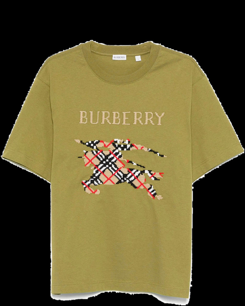 BG_REMOVED_CATALOG_Cotton T-shirt with cross stitch EKD - BURBERRY