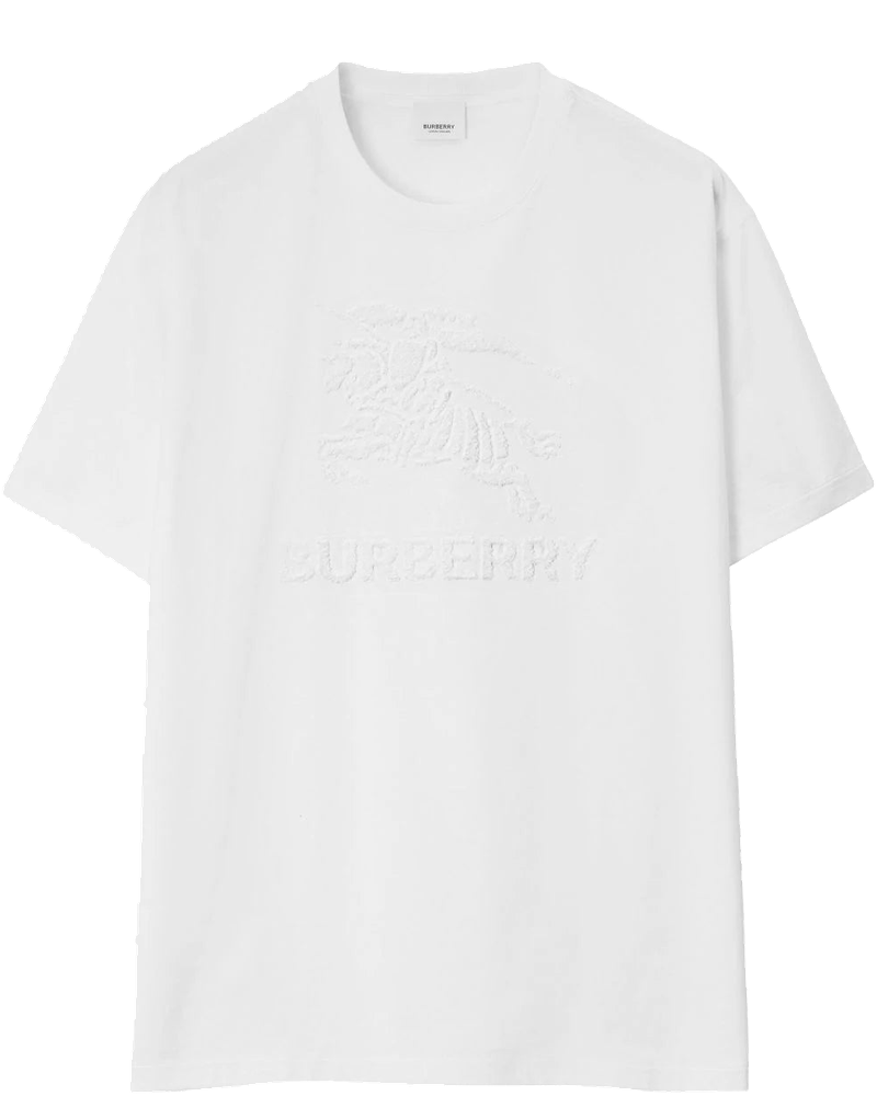 Оригінальна Jacquard Logo-Embossed Cotton T-Shirt Burberry