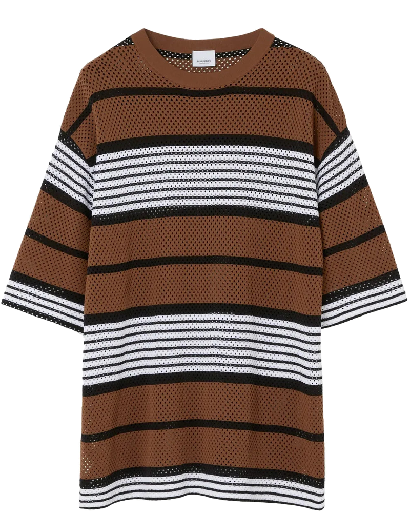 Stripe-Print Oversized T-Shirt Burberry оригінал – Купити в Україні
