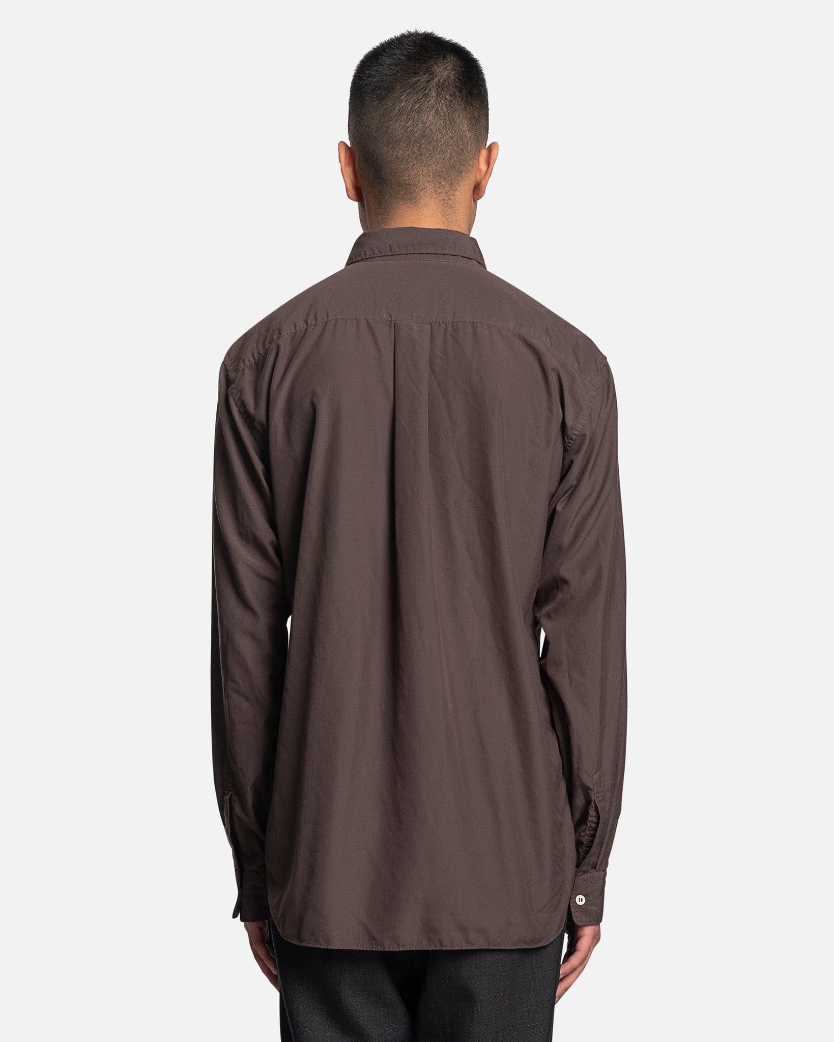 Button-Up Long Sleeve Shirt In Khaki Comme des garcons – Гарантія оригінальності – детальний вид