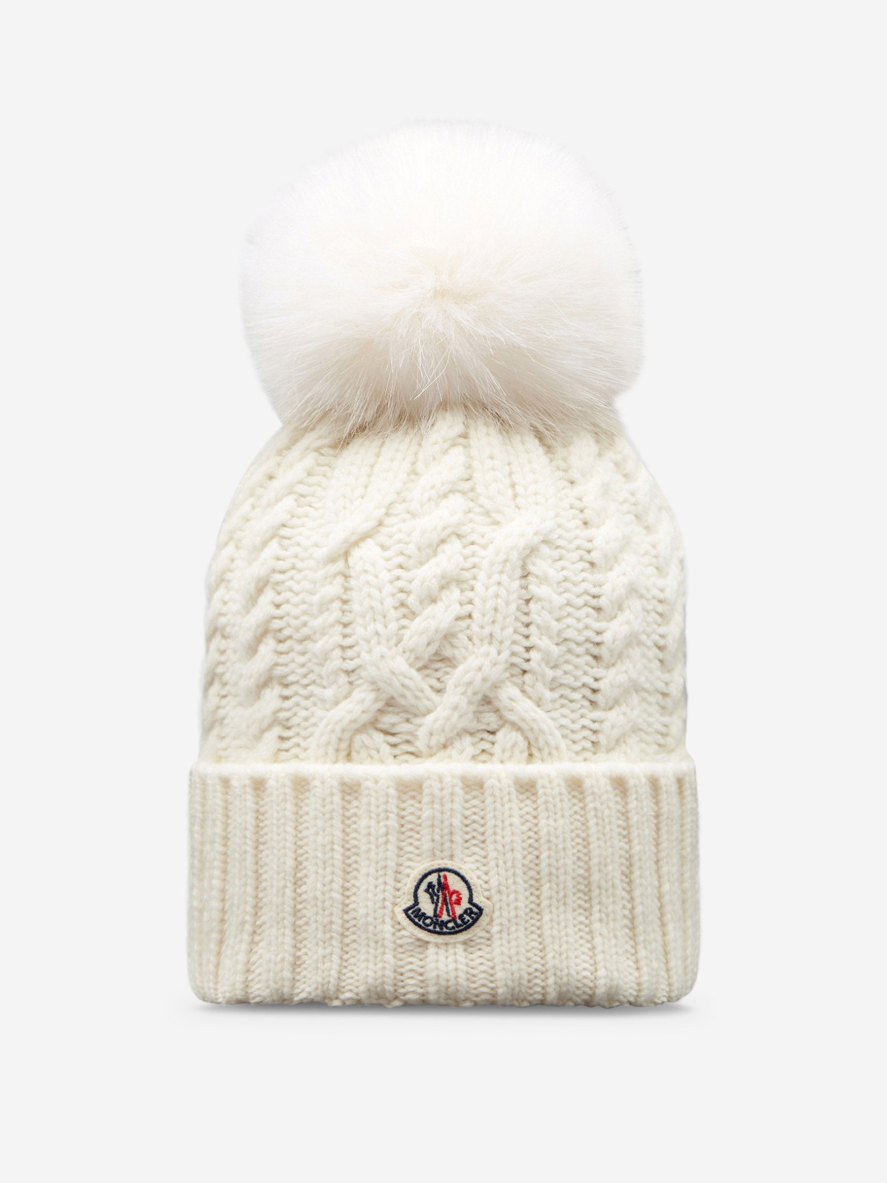 Wool Logo Beanie Moncler – Гарантія оригінальності – боковий вид - MONCLER