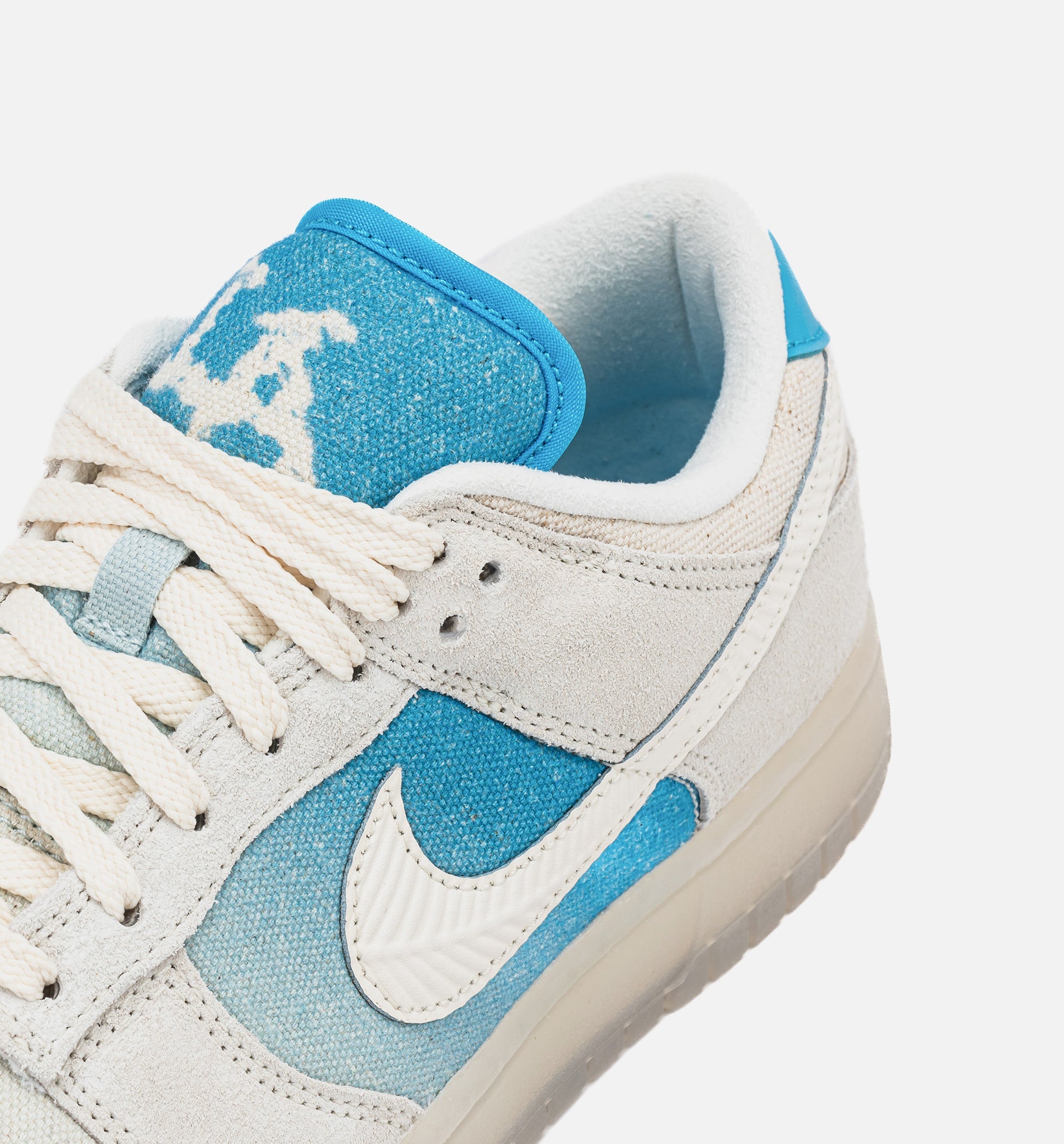 Оригінальна Dunk Low Retro Se Ivory Blue Mens Lifestyle Shoe Nike – вид ззаду