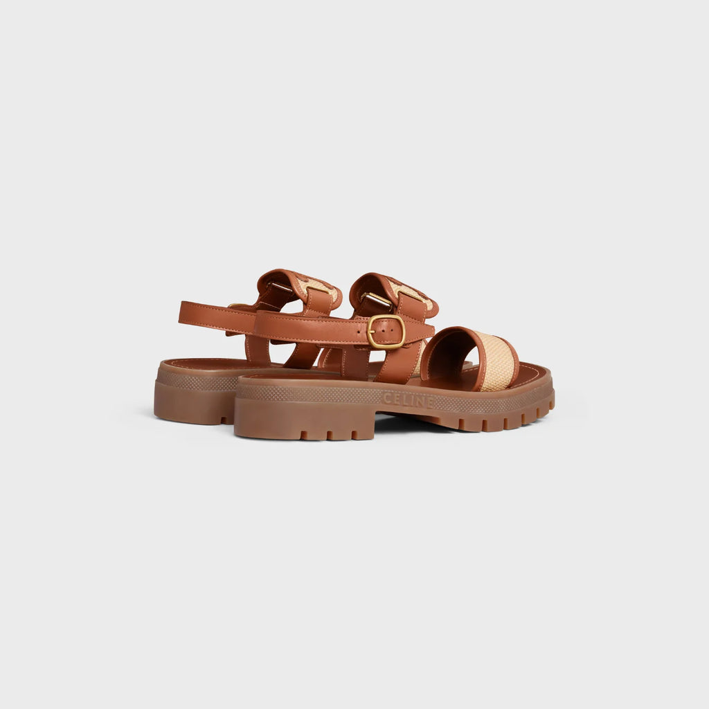 Clea Triomphe Sandal In Raffia And Calfskin Celine оригінал – Купити в Україні – детальний вид