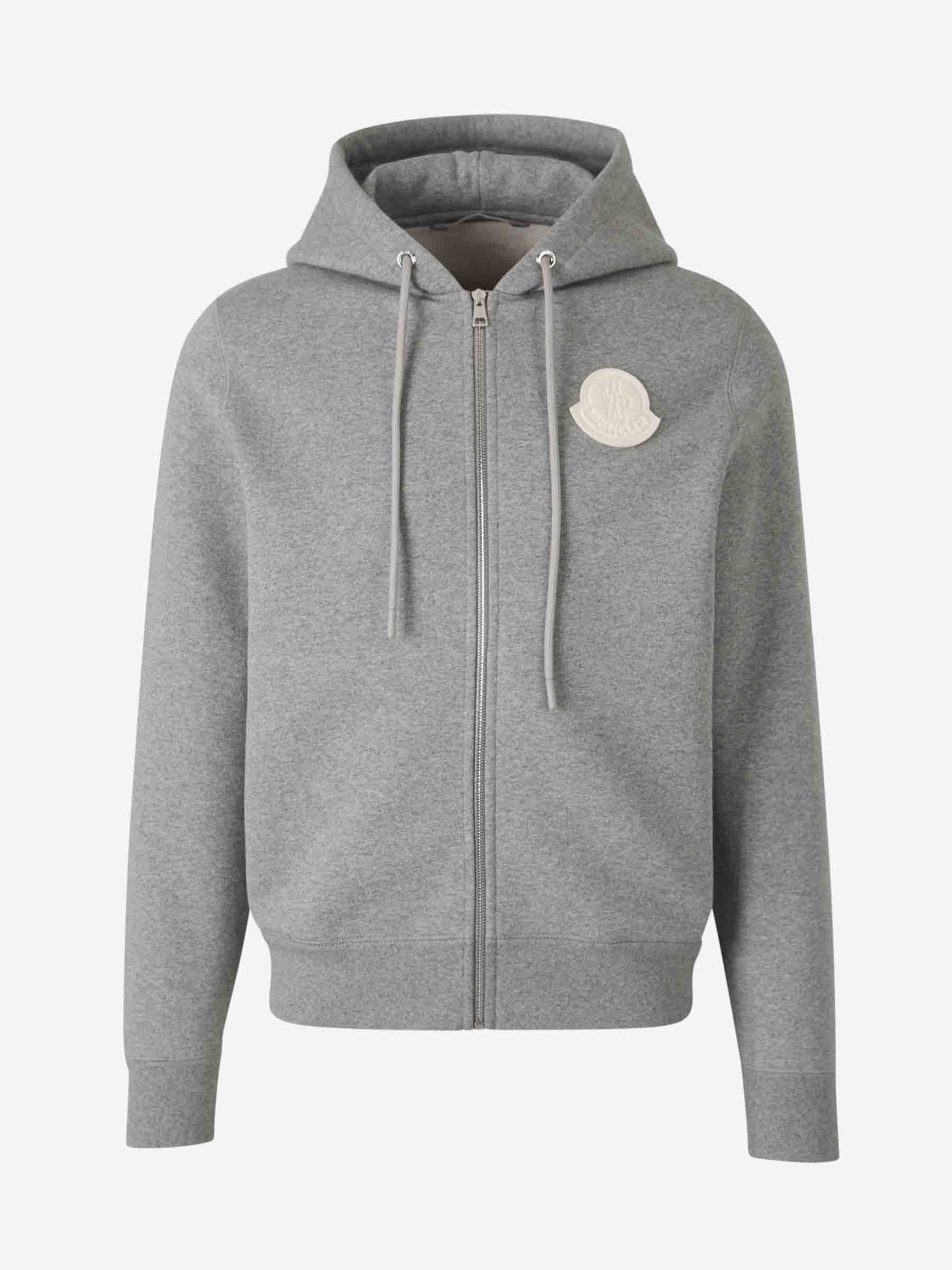 Logo Zip Sweatshirt Moncler – Гарантія оригінальності – боковий вид - MONCLER