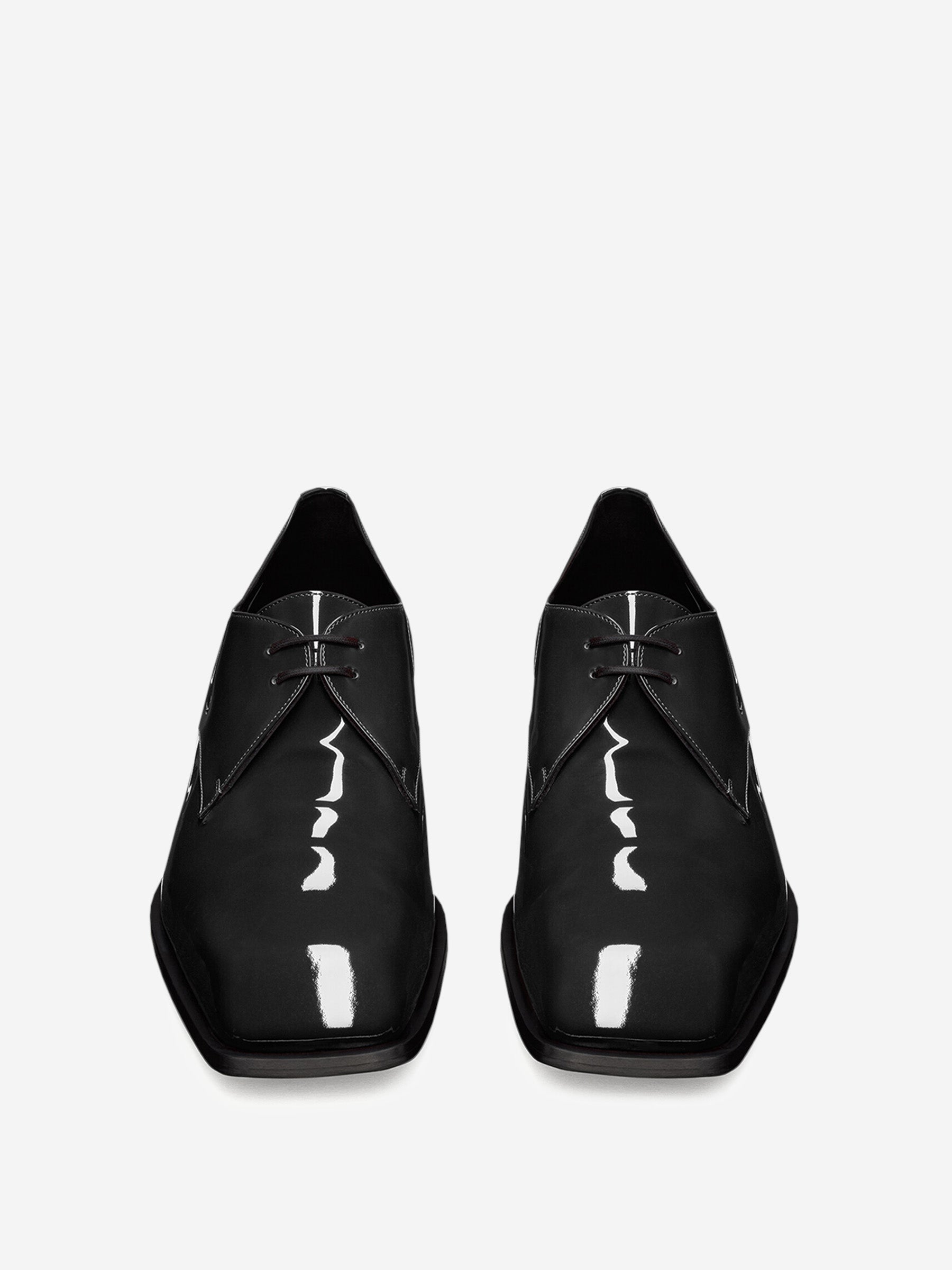 Leather Derby Shoes Saint laurent – Гарантія оригінальності – вид ззаду