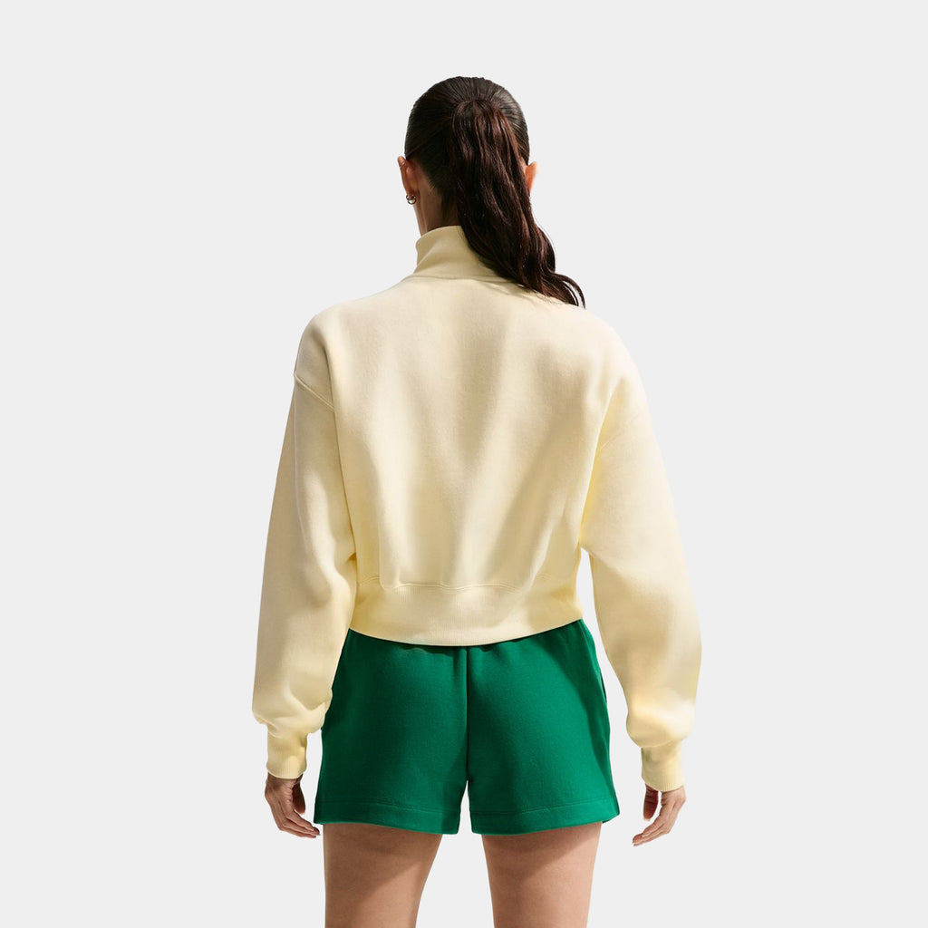 Nsw Phoenix Fleece Quarter Zip Cropped Womens Sweatshirt Nike – Гарантія оригінальності – вид ззаду