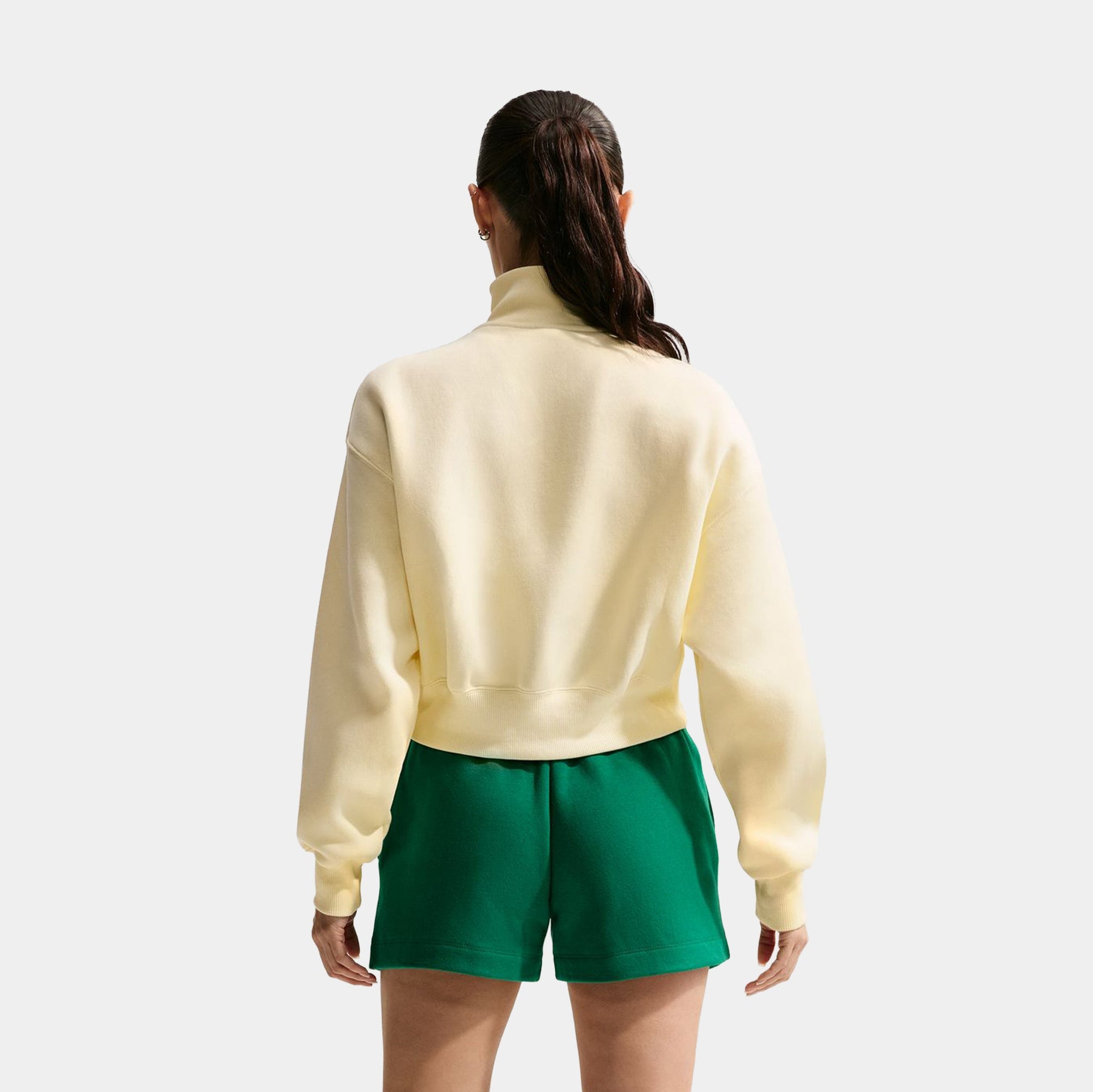 Nsw Phoenix Fleece Quarter Zip Cropped Womens Sweatshirt Nike – Гарантія оригінальності – вид ззаду - NIKE