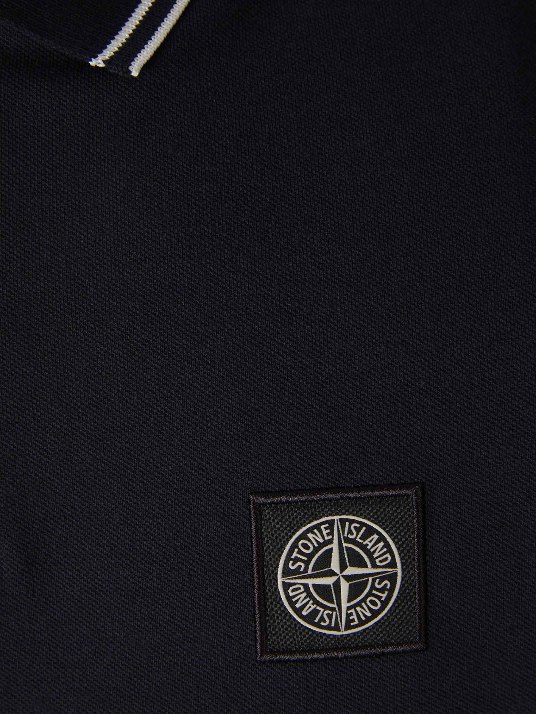 Оригінальна Piqué Polo Striped Detail Stone island – збільшений вид