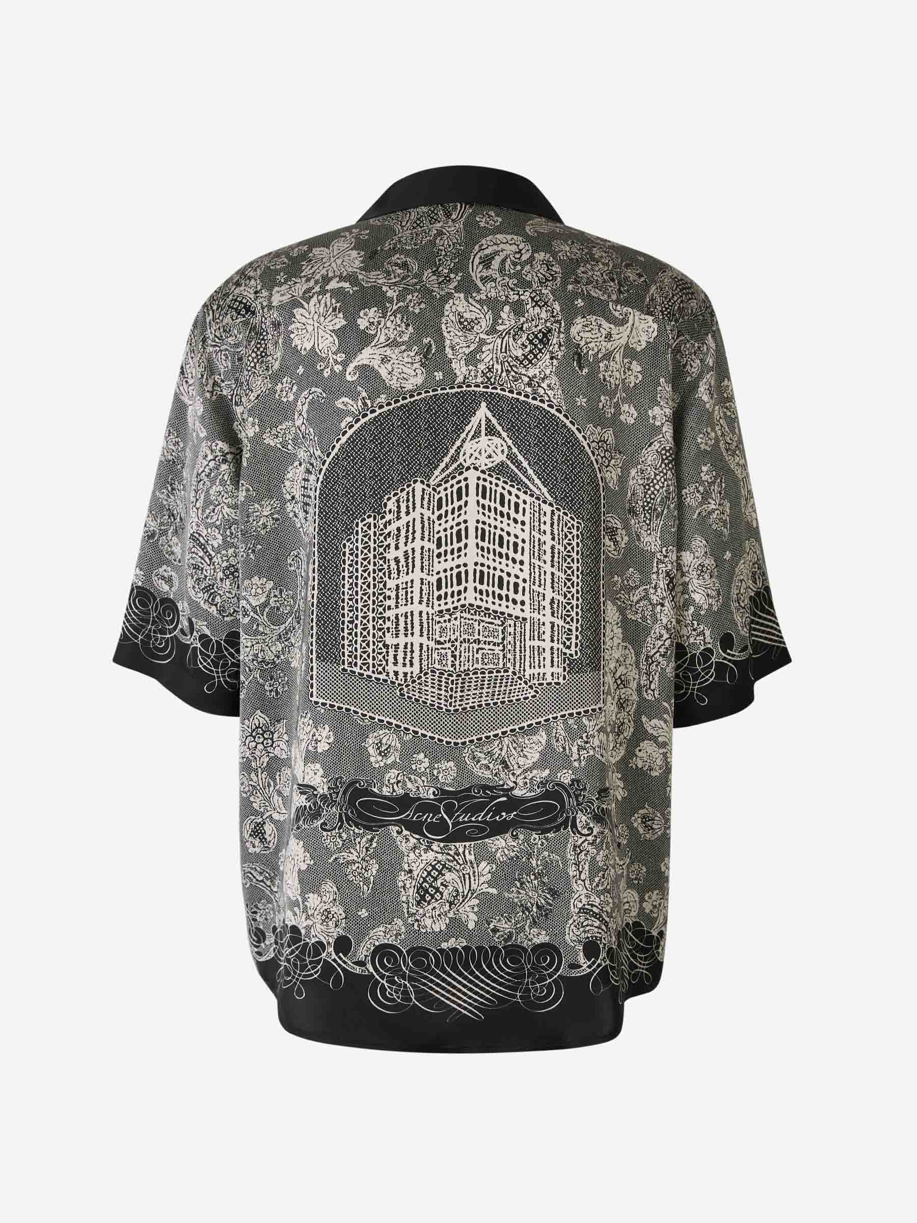 Silk Printed Shirt Acne studios оригінал – Купити в Україні – вид ззаду