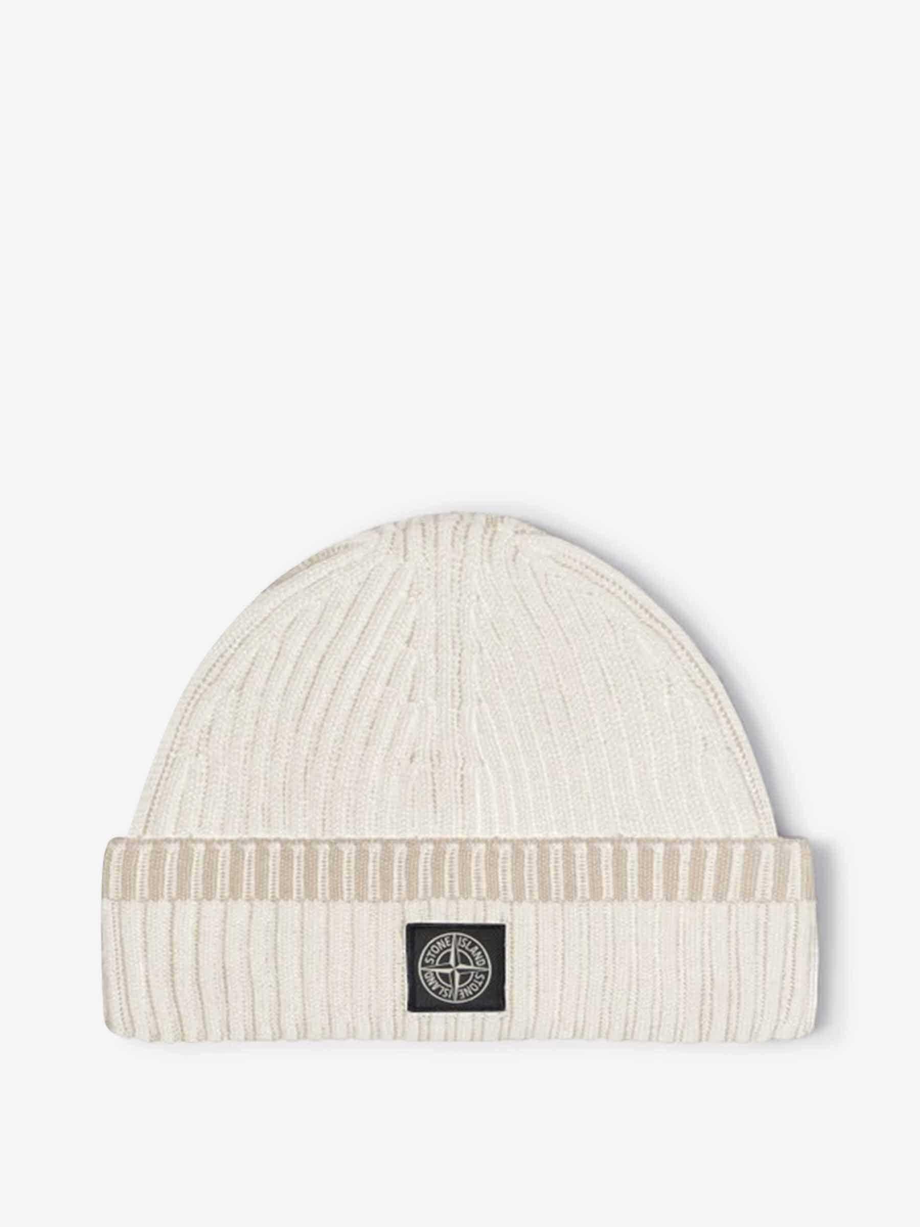Logo Wool Cap Stone island – Гарантія оригінальності – боковий вид - STONE ISLAND