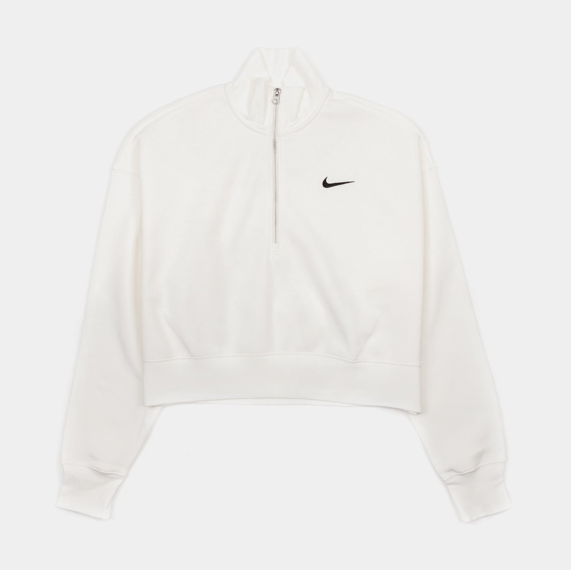 Nsw Phoenix Fleece Oversized Half-Zip Crop Womens Hoodie Nike оригінал – Купити в Україні – боковий вид - NIKE