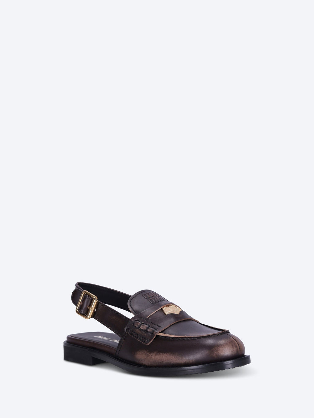 Calf Leather Deco Loafers Miu miu оригінал – Купити в Україні – вид ззаду