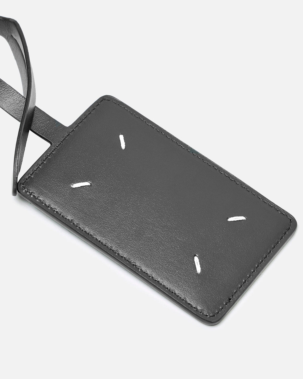 Оригінальна Calf Leather Luggage Tag In Black Maison margiela – збільшений вид