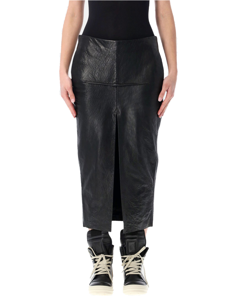 Оригінальна Calf Sliced Leather Skirt Rick owens