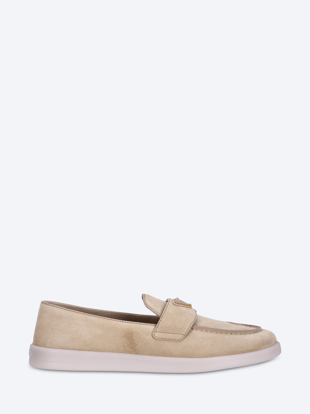 Suede Leather Loaffers Prada – Гарантія оригінальності – боковий вид