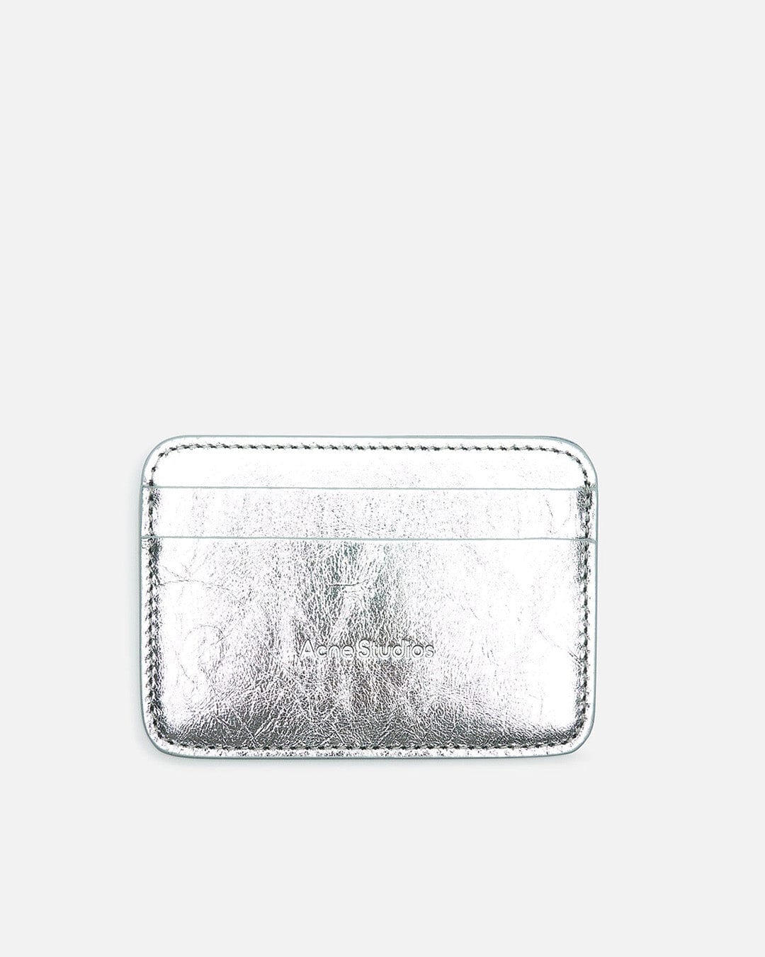 Оригінальна Card Holder In Silver Acne studios – боковий вид