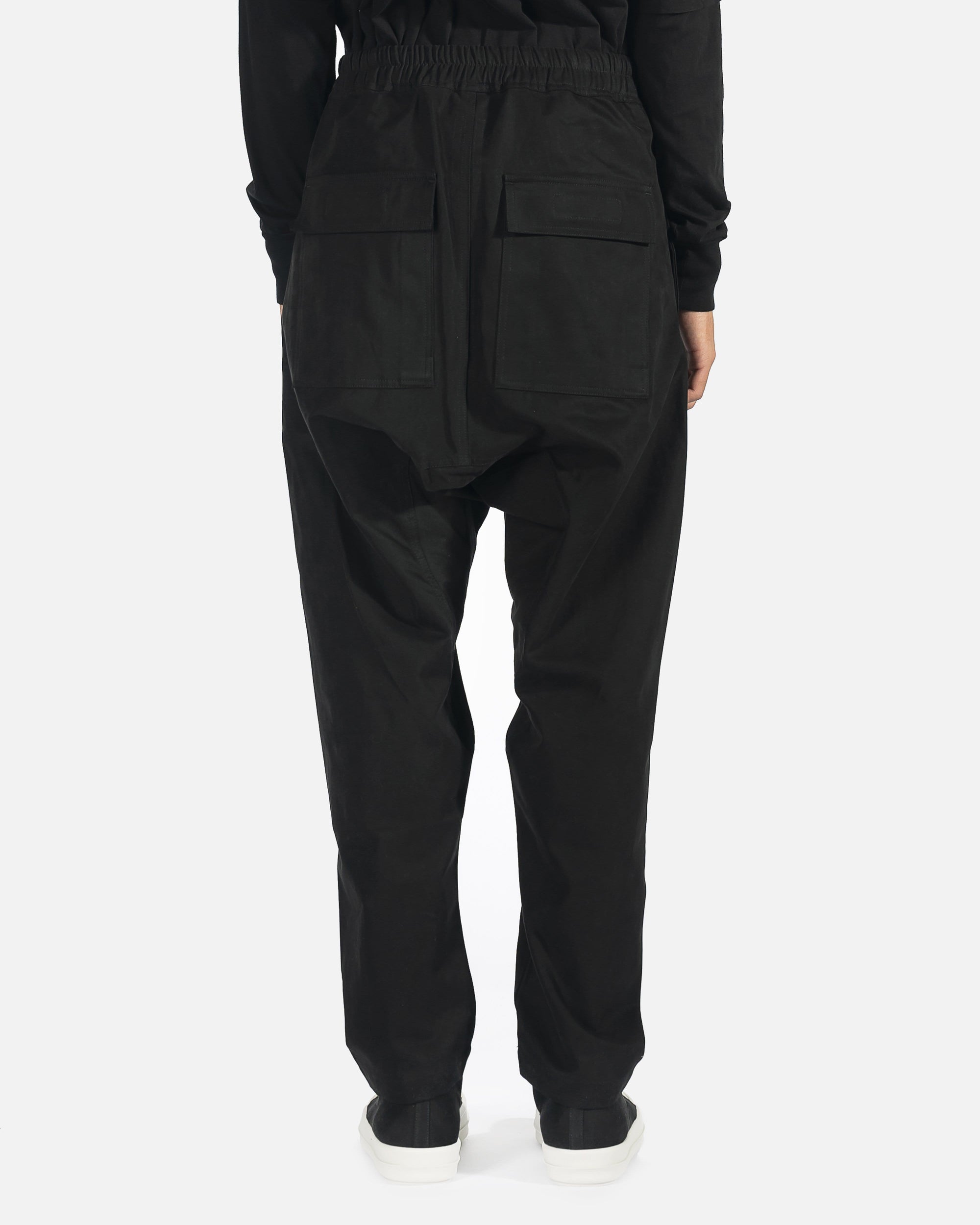 Cargo Twill Drawstring Pant In Black Rick owens – Гарантія оригінальності – збільшений вид