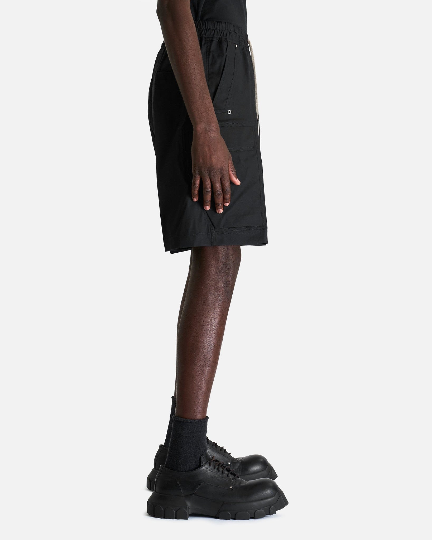 Cargobela Shorts In Black Rick owens – Гарантія оригінальності – вид ззаду
