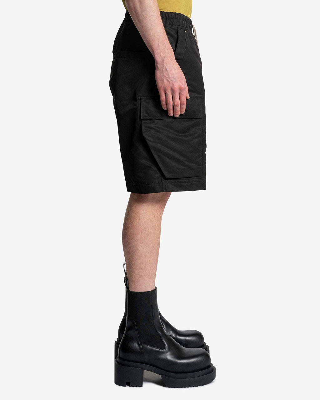 Cargobela Shorts In Black Rick owens – Гарантія оригінальності – вид ззаду