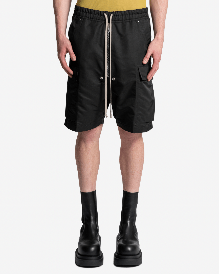 Cargobela Shorts In Black Rick owens – Гарантія оригінальності – боковий вид