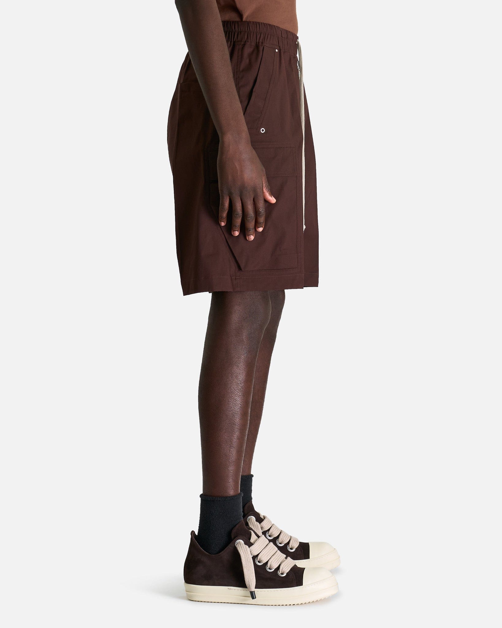 Cargobela Shorts In Mahogany Rick owens – Гарантія оригінальності – вид ззаду