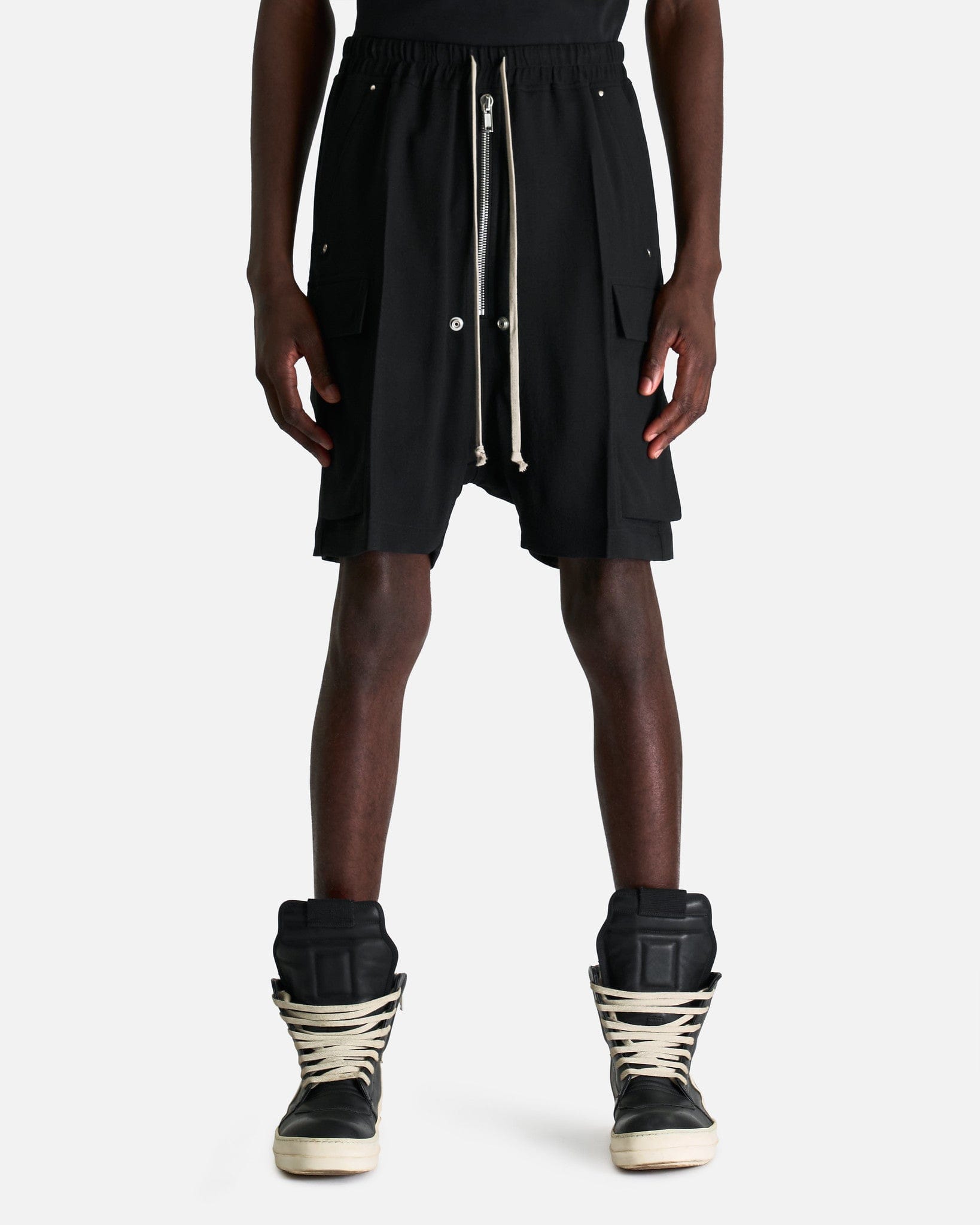 Cargobela Wool Shorts In Black Rick owens оригінал – Купити в Україні – боковий вид