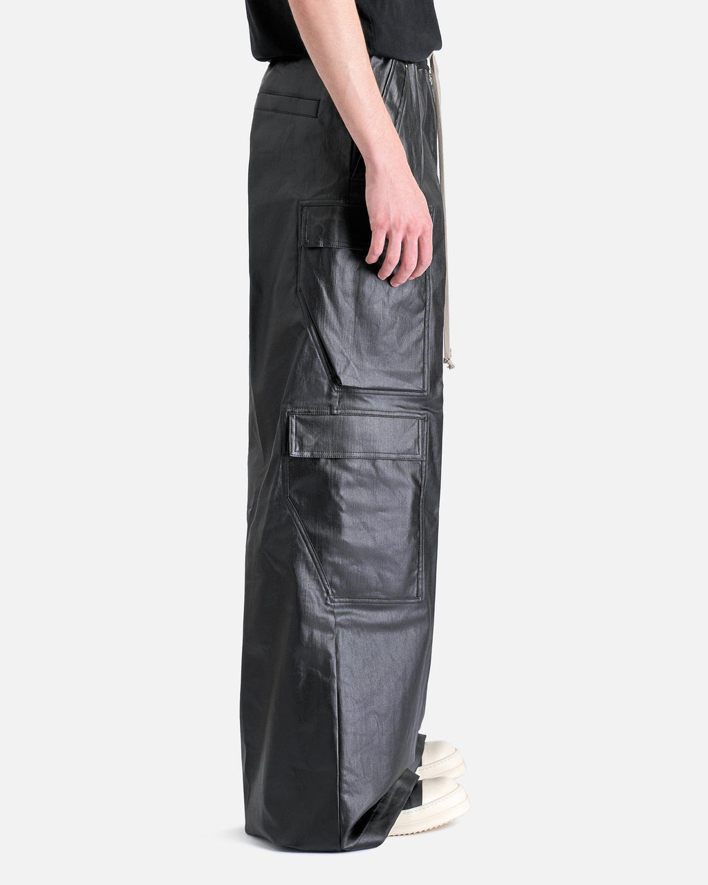 Оригінальна Cargobelas In Black Metallic Rick owens – вид ззаду