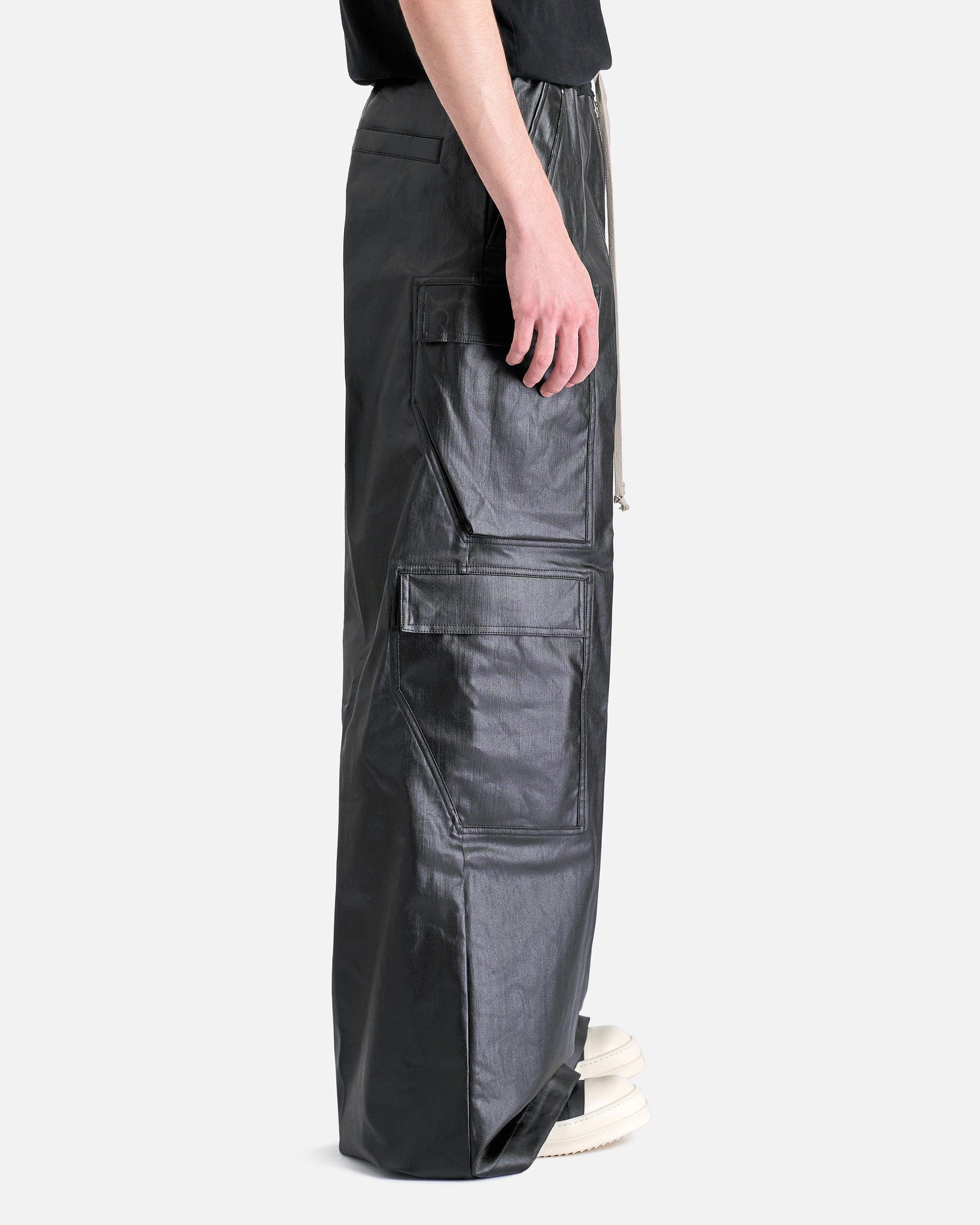 Оригінальна Cargobelas In Black Metallic Rick owens – вид ззаду