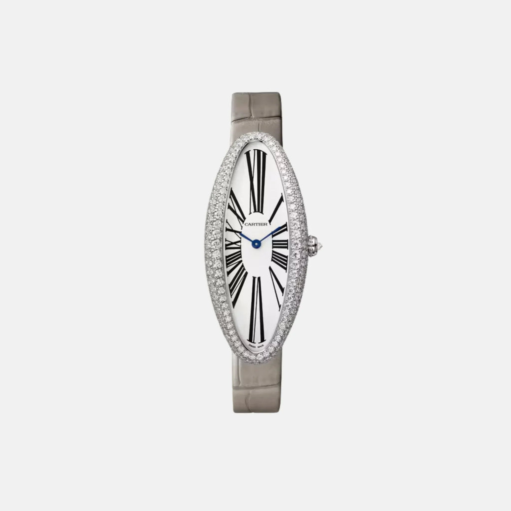 Оригінальна Baignoire Allongée Medium 18k White Gold Diamond Set Wjba0007 Cartier – боковий вид