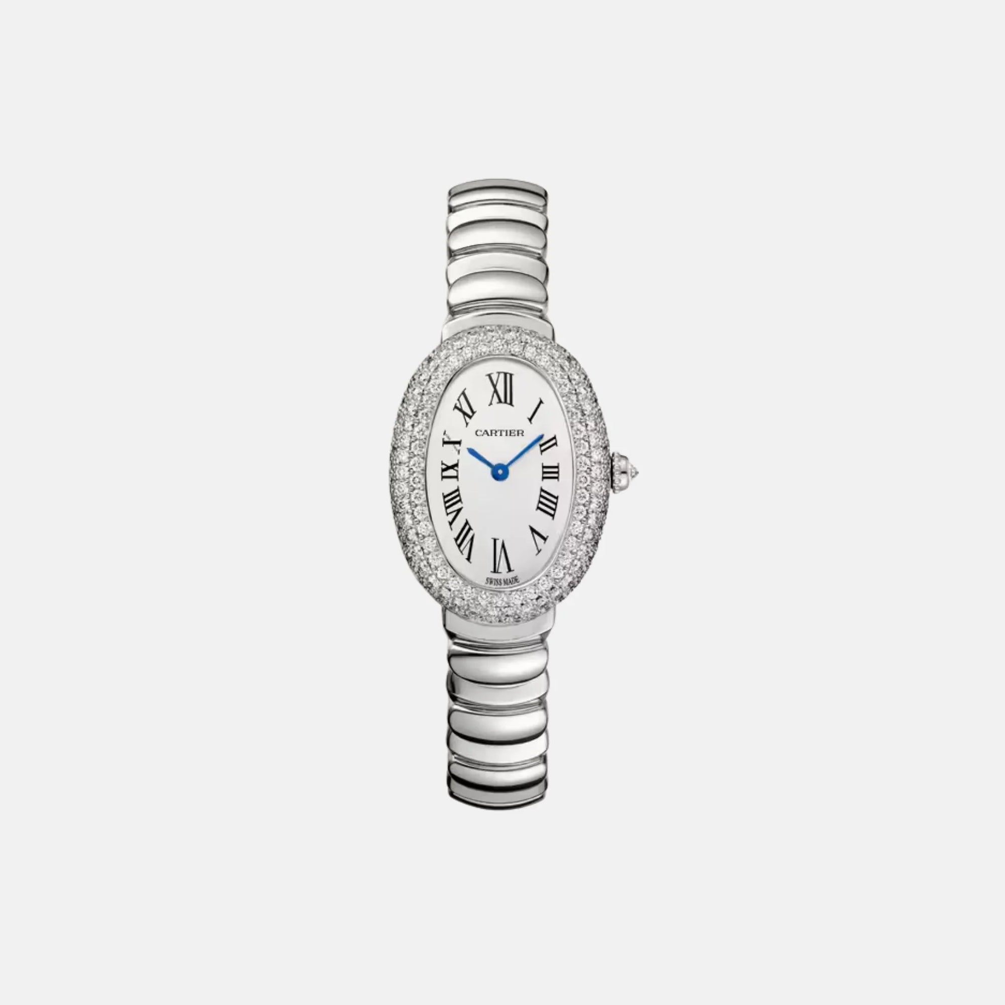 Baignoire Small 18k White Gold Diamond Set Wjba0051 Cartier – Гарантія оригінальності – боковий вид