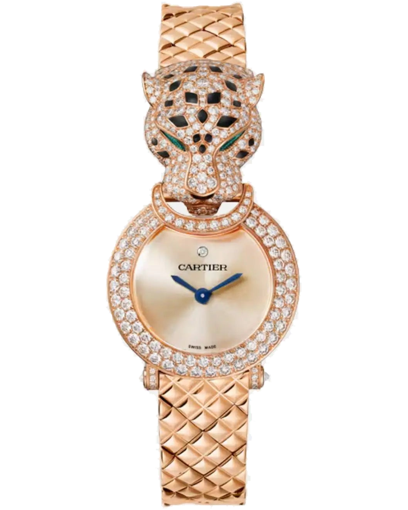 Оригінальна Panthere Rose Gold Full Diamond Panther Head Hpi01510 Cartier