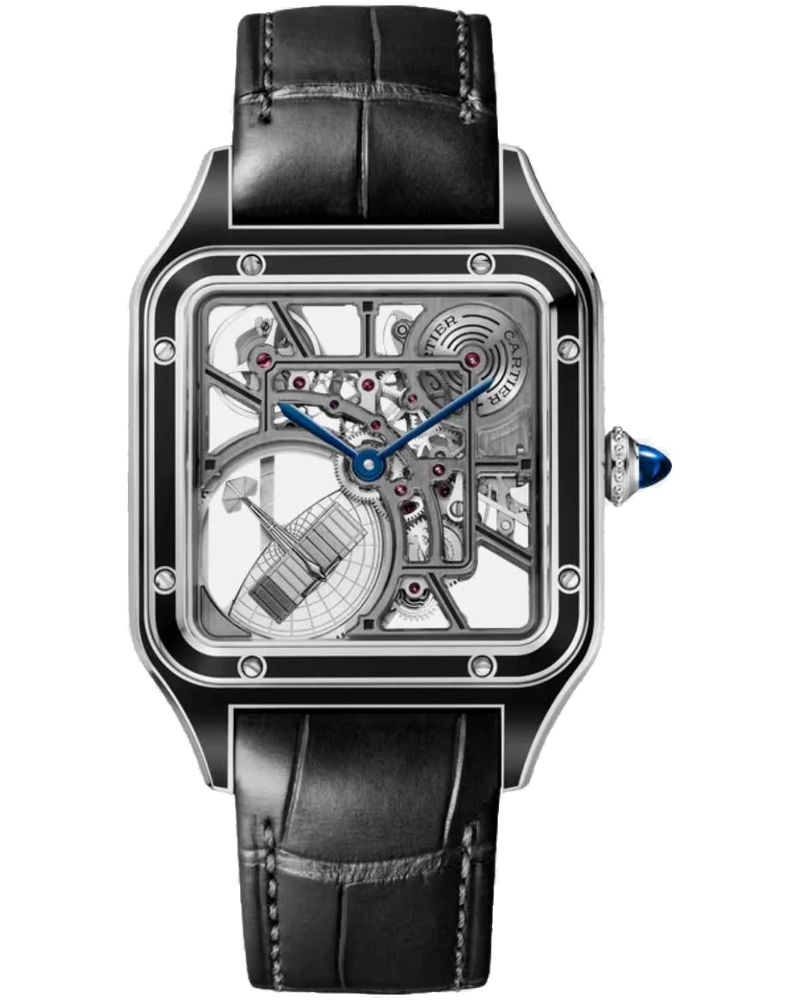 Santos Dumont Skeleton Large Model Steel Whsa0044 Cartier – Гарантія оригінальності