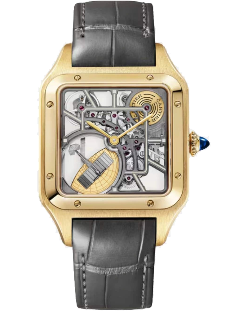 Оригінальна Santos Dumont Skeleton Large Model Yellow Gold Whsa0043 Cartier