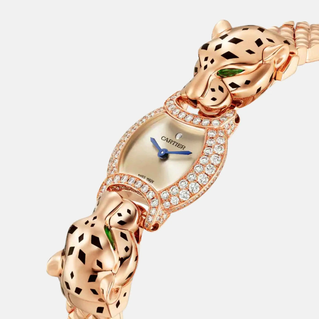 Оригінальна Panthere Rose Gold Diamond Double Panther Heads Hpi01442 Cartier – вид ззаду