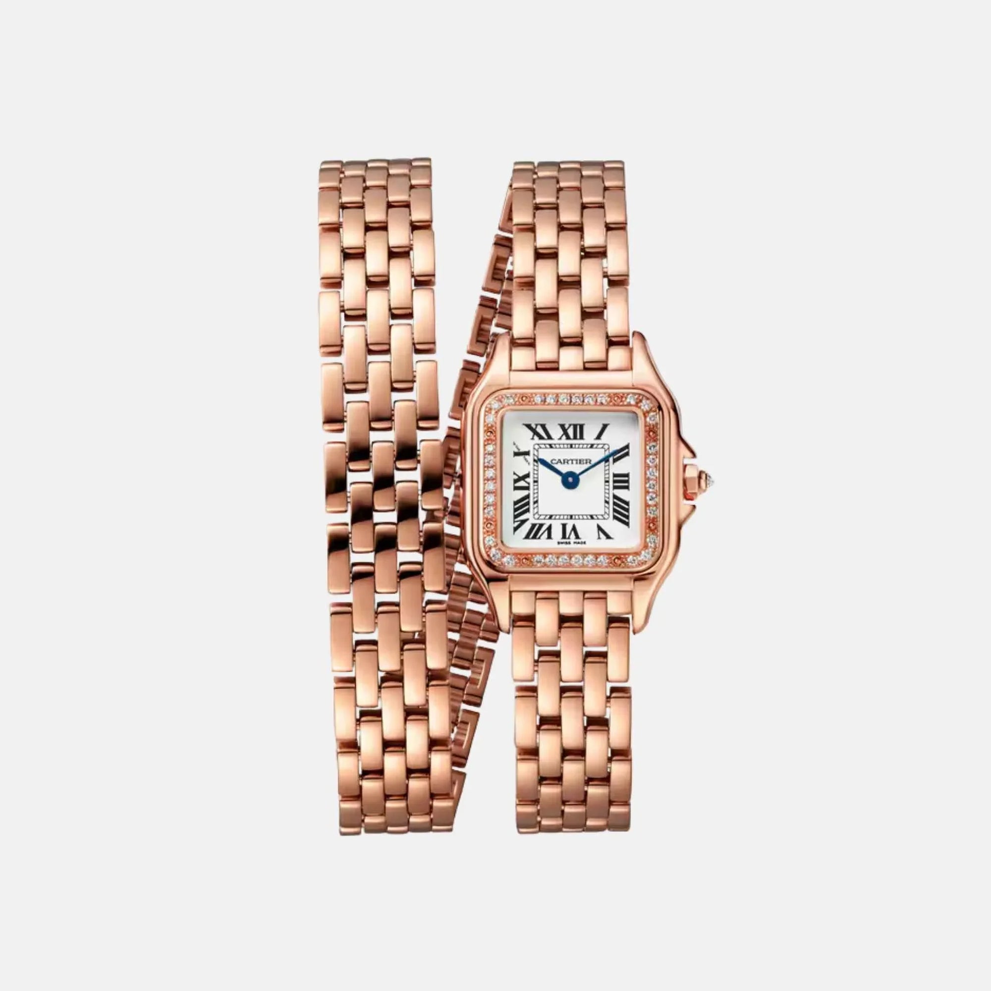 Panthere Small Model Rose Gold Double Loop Diamond Wjpn0014 Cartier – Гарантія оригінальності – боковий вид