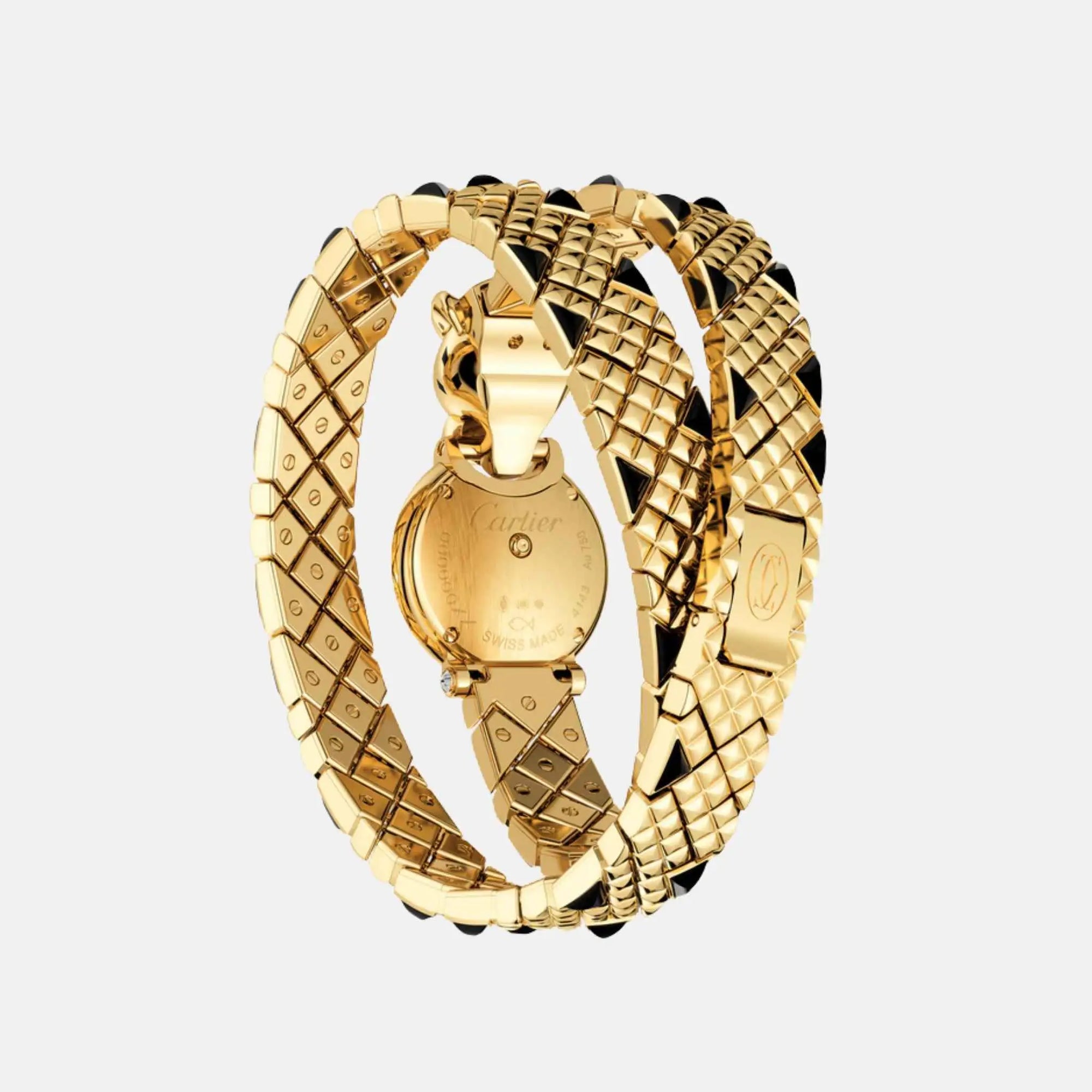 Panthere Yellow Gold Diamond Panther Head Double Loop Hpi01382 Cartier – Гарантія оригінальності – вид ззаду