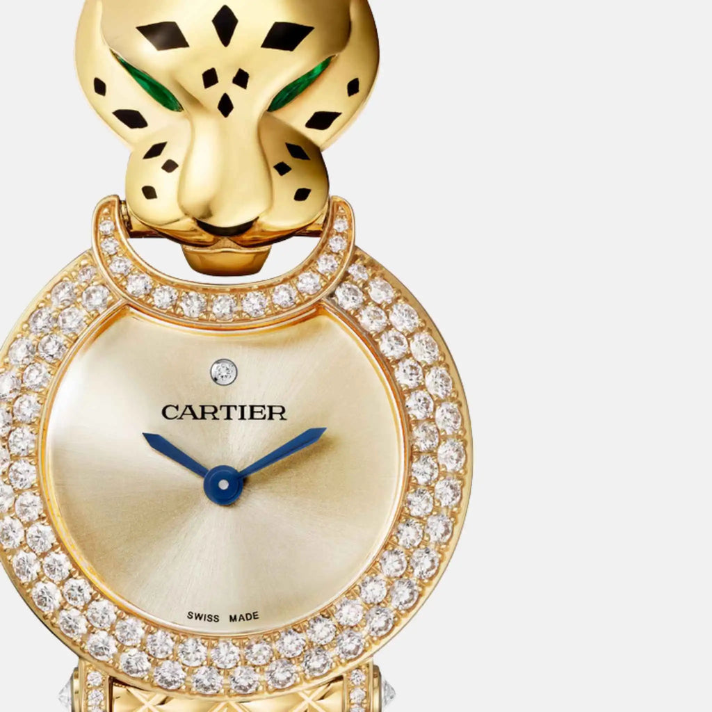 Panthere Yellow Gold Full Diamond Panther Head Hpi01526 Cartier – Гарантія оригінальності – вид ззаду
