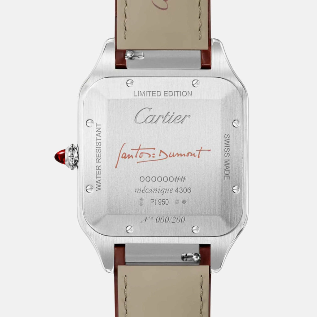 Santos Dumont Extra Large Model Platinum Wgsa0113 Cartier оригінал – Купити в Україні – вид ззаду