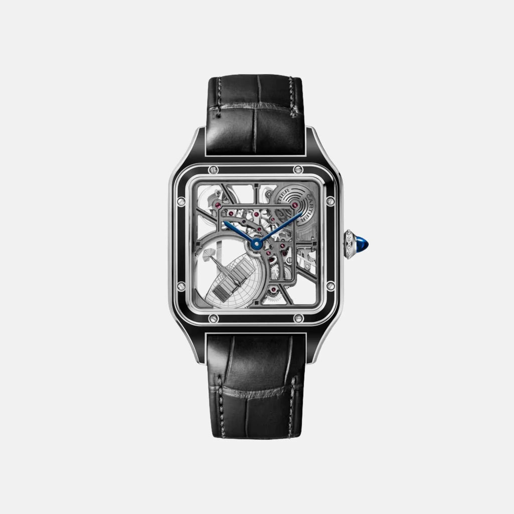 Santos Dumont Skeleton Large Model Steel Whsa0044 Cartier – Гарантія оригінальності – боковий вид