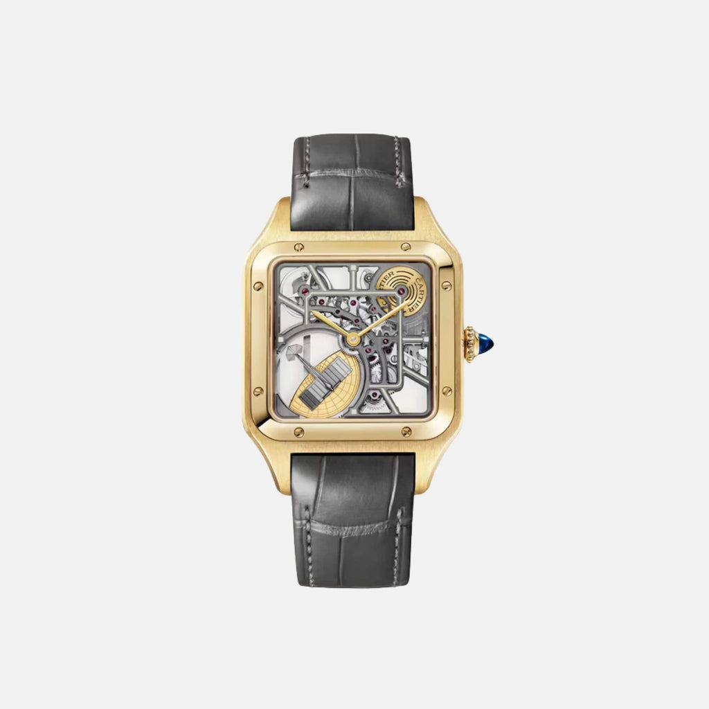 Оригінальна Santos Dumont Skeleton Large Model Yellow Gold Whsa0043 Cartier – боковий вид