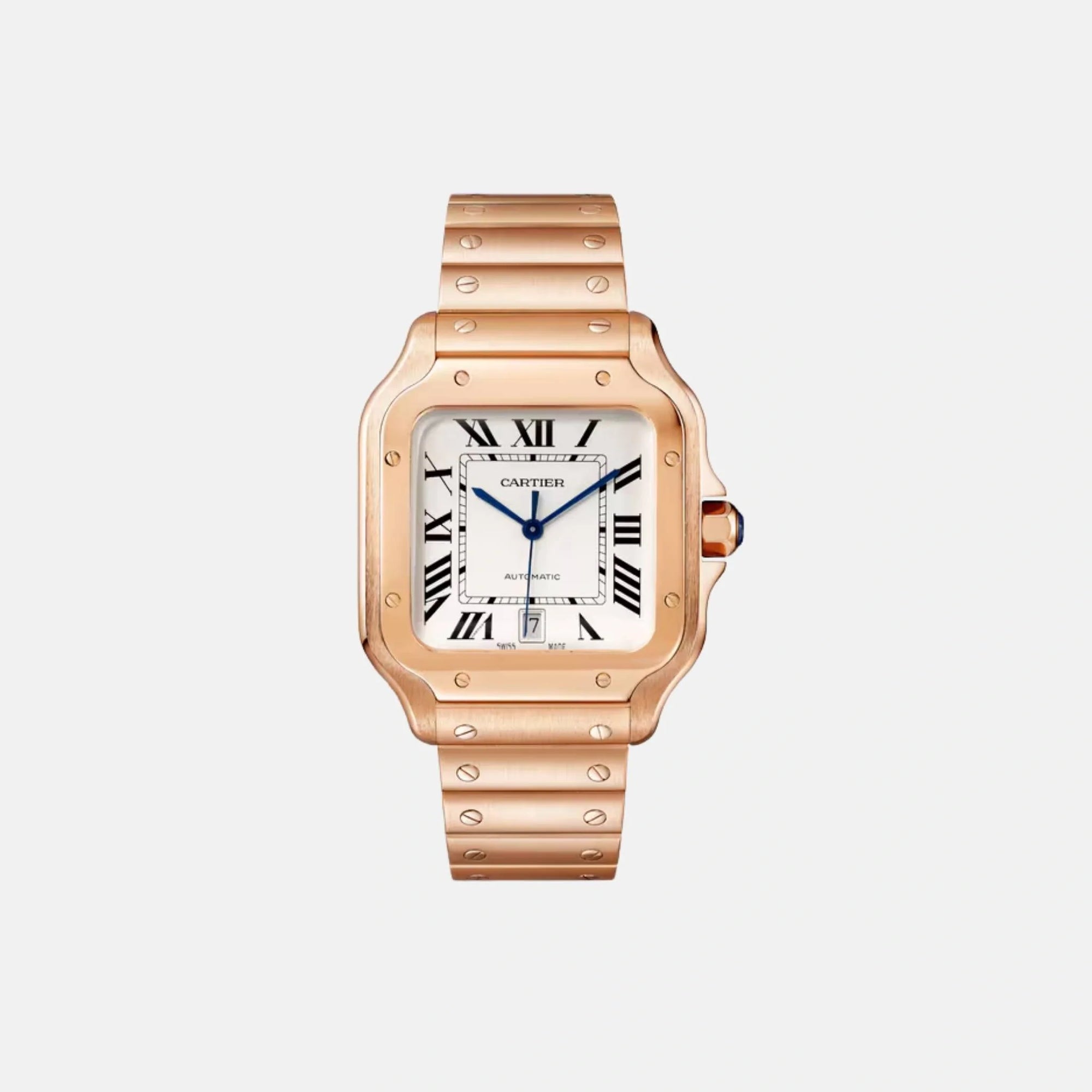 Santos Large Model 18k Rose Gold Automatic Wgsa0007 Cartier оригінал – Купити в Україні – боковий вид
