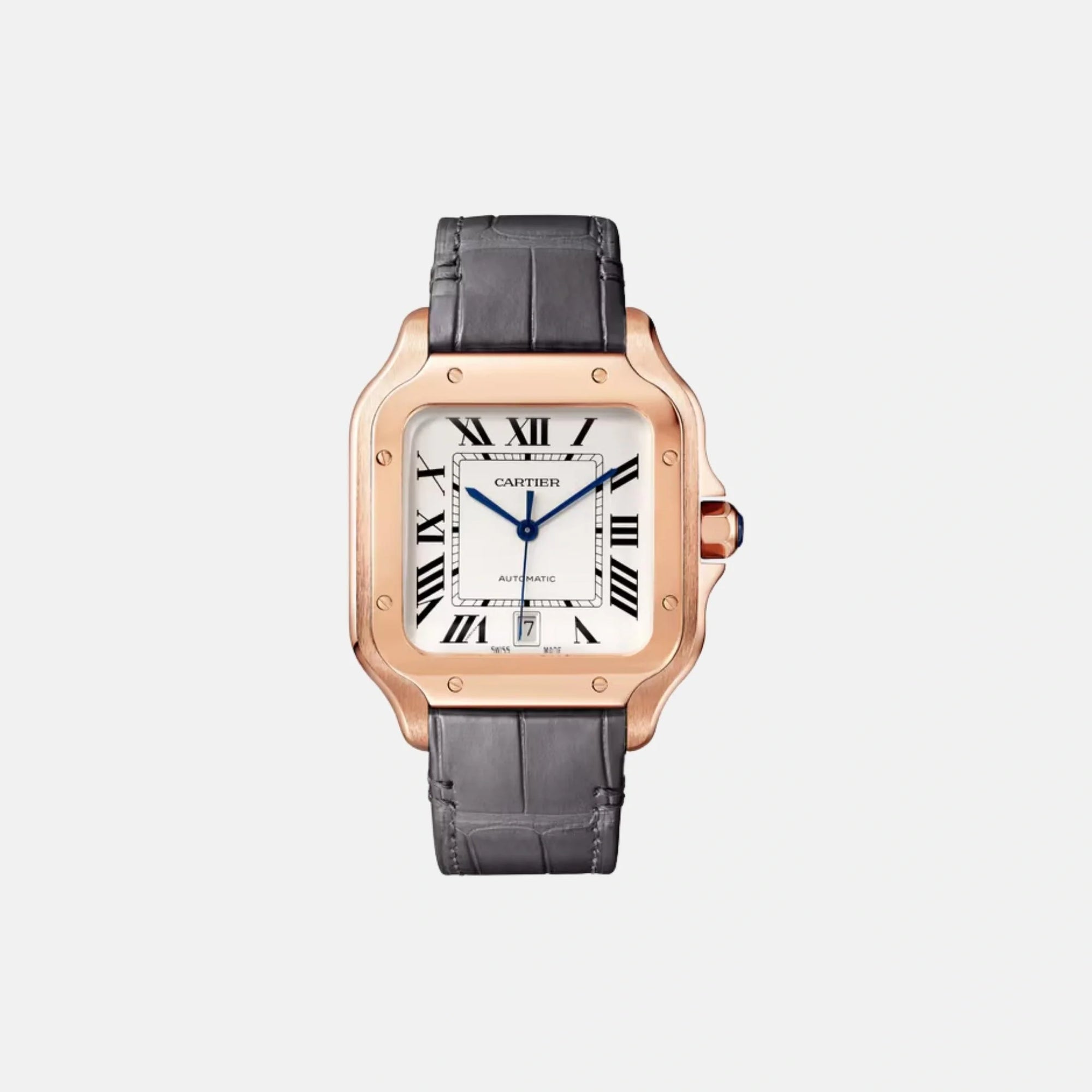 Оригінальна Santos Large Model 18k Rose Gold Automatic Wgsa0019 Cartier – боковий вид