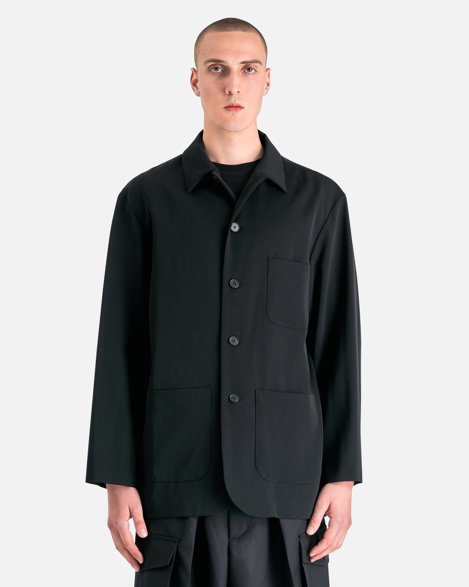 Casey Shirt In Black The row – Гарантія оригінальності – боковий вид