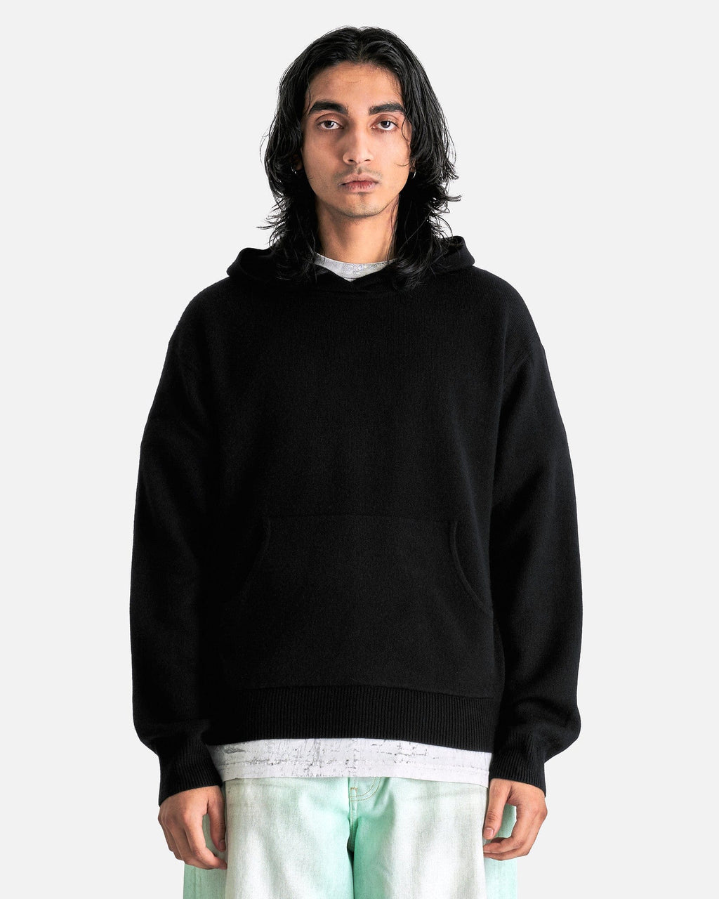 Cashmere Knit Hoodie In Black Acne studios оригінал – Купити в Україні – боковий вид
