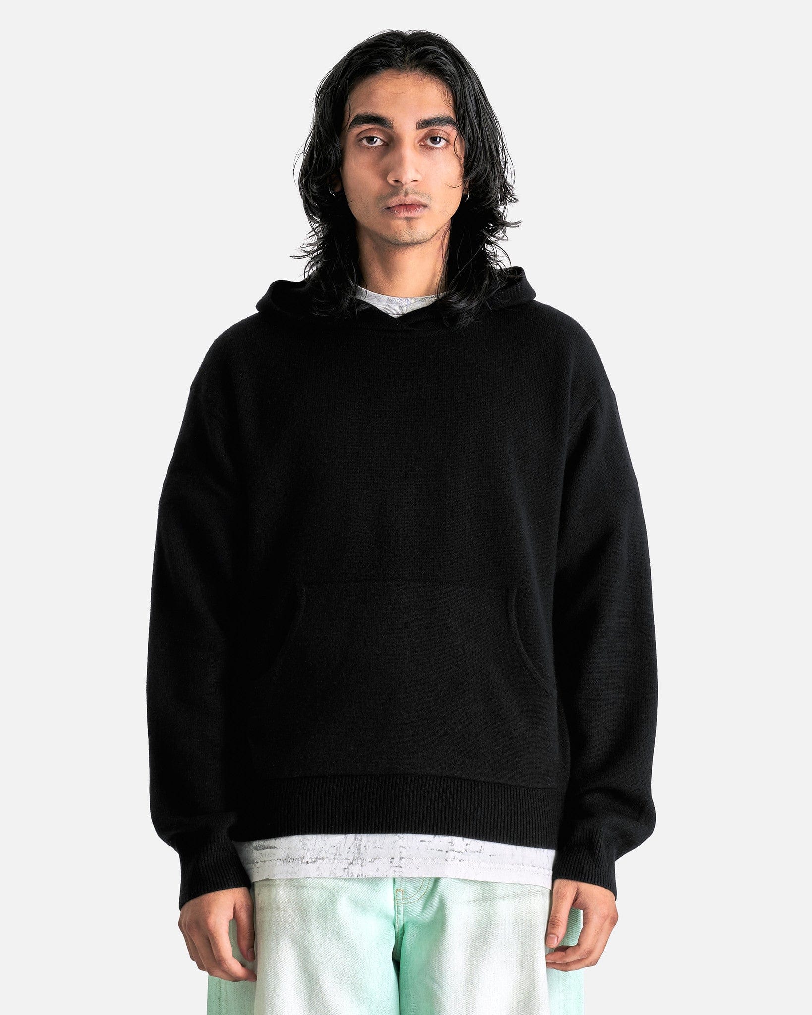 Cashmere Knit Hoodie In Black Acne studios оригінал – Купити в Україні – боковий вид