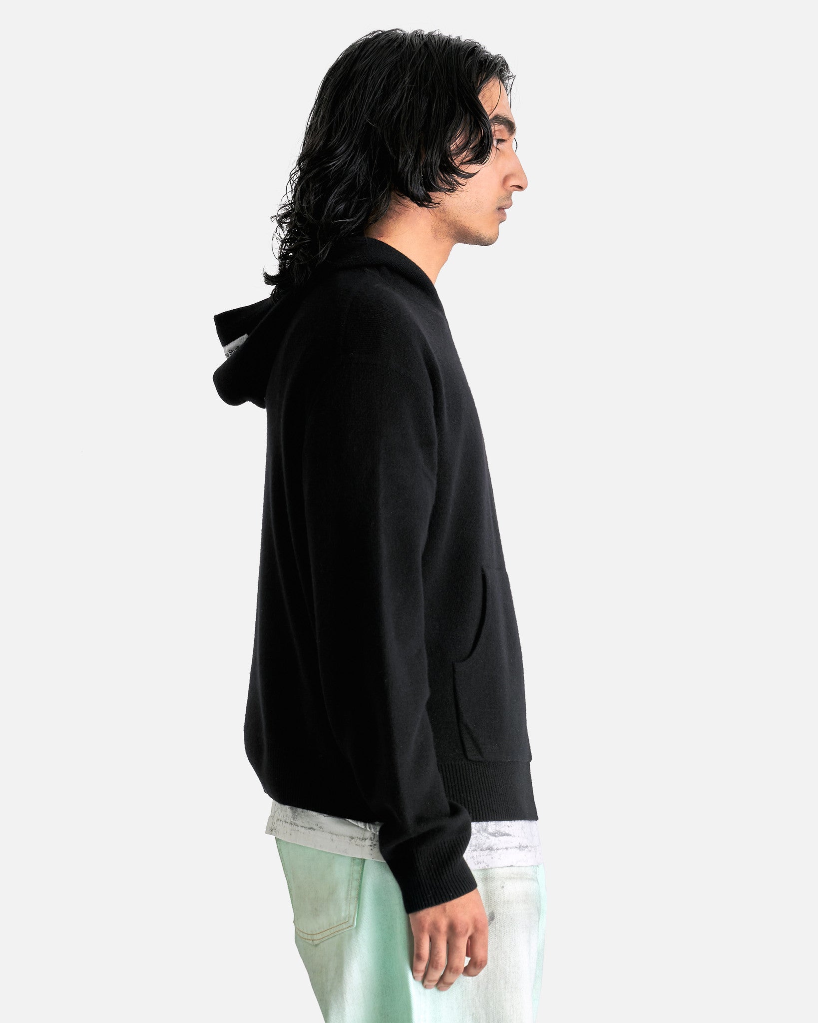 Cashmere Knit Hoodie In Black Acne studios оригінал – Купити в Україні – вид ззаду
