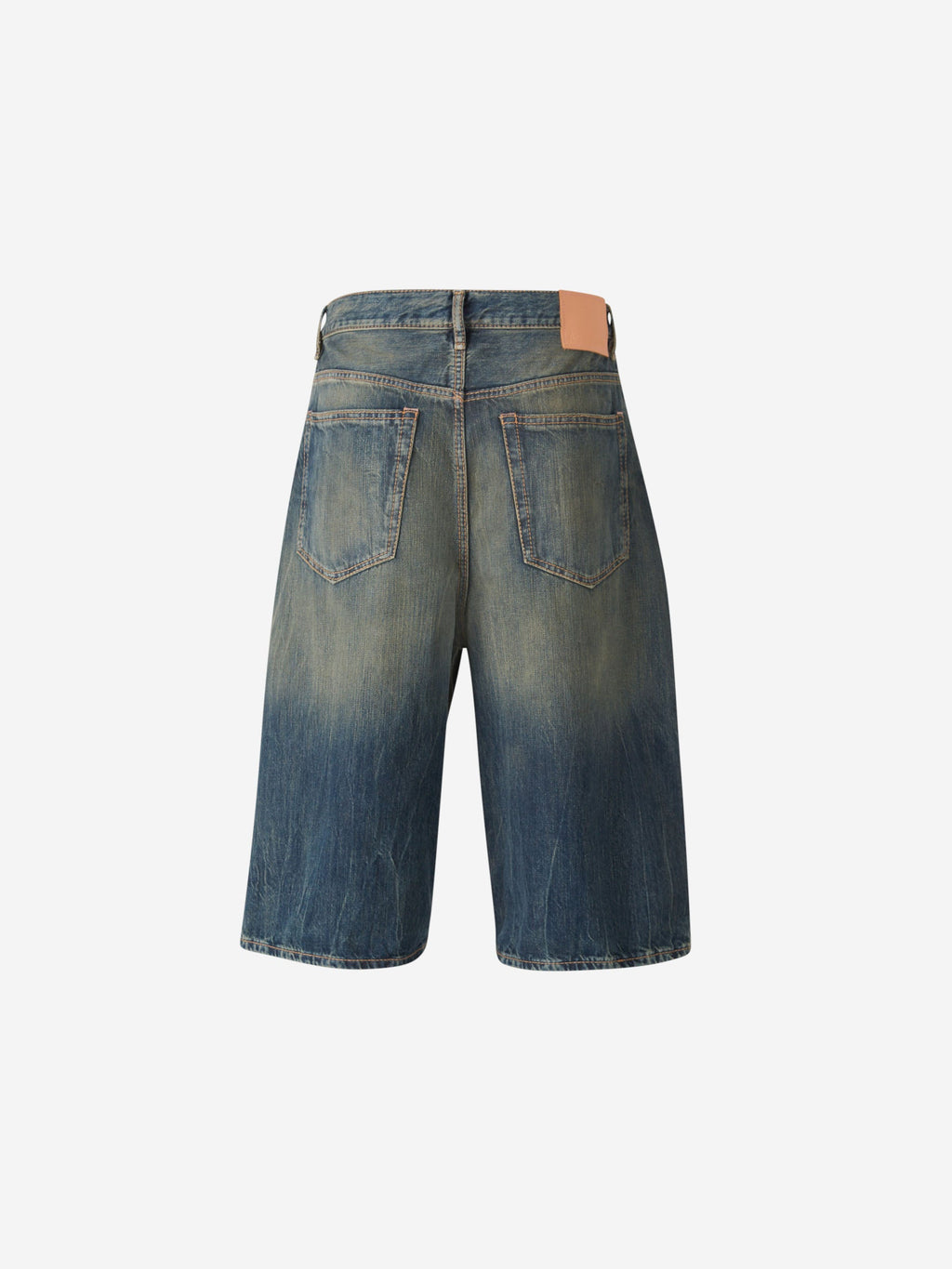 Оригінальна Oversized Denim Bermuda Shorts Acne studios – вид ззаду