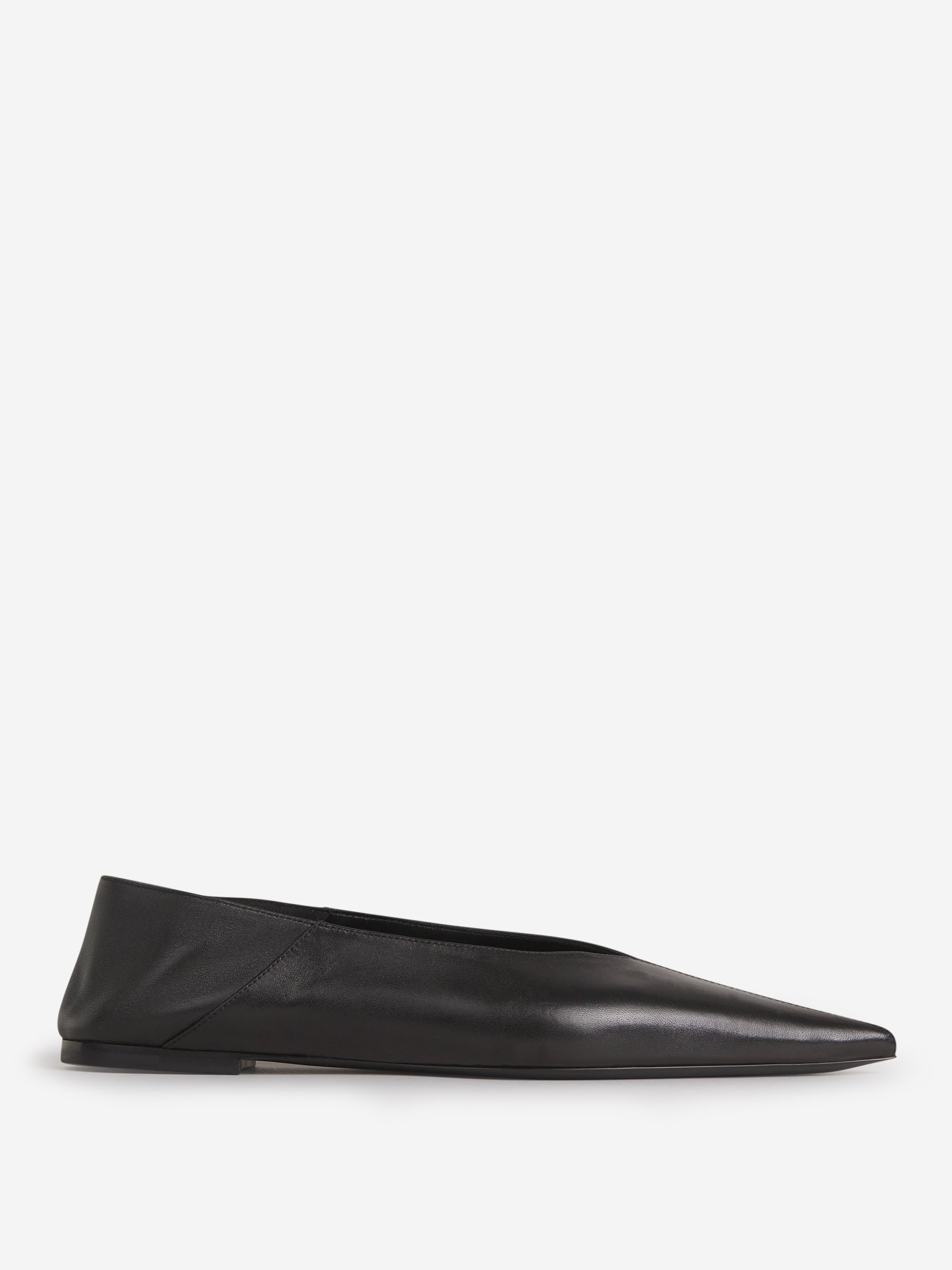Оригінальна Nour Leather Pointed Ballerinas Saint laurent – боковий вид